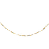 14k Two Tone 7.7 Gram Razzo Necklace 22"inch